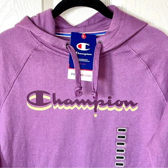 Champion Powerblend Purple Hoodie - NEW - Picture 3 of 10